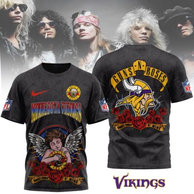 Minnesota Vikings | Premium NFL Guns N Roses 3D Shirt