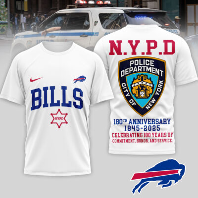Buffalo Bills | Premium NFL N.Y.P.D 180th Anniversary 3D Shirt