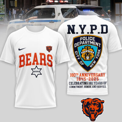 Chicago Bears | Premium NFL N.Y.P.D 180th Anniversary 3D Shirt