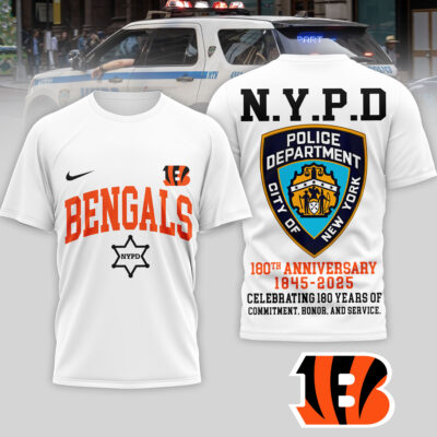 Cincinnati Bengals | Premium NFL N.Y.P.D 180th Anniversary 3D Shirt