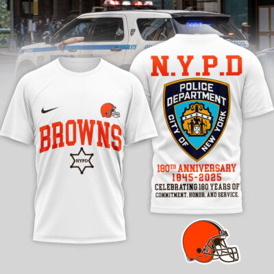Cleveland Browns | Premium NFL N.Y.P.D 180th Anniversary 3D Shirt