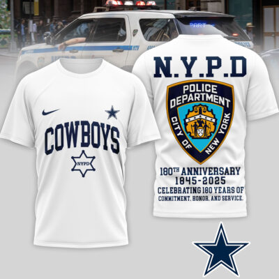 Dallas Cowboys | Premium NFL N.Y.P.D 180th Anniversary 3D Shirt