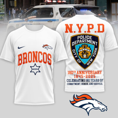Denver Broncos | Premium NFL N.Y.P.D 180th Anniversary 3D Shirt