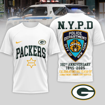 Green Bay Packers | Premium NFL N.Y.P.D 180th Anniversary 3D Shirt