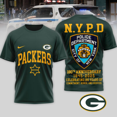 Green Bay Packers | Premium NFL N.Y.P.D 180th Anniversary 3D Shirt