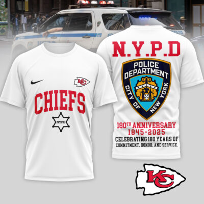Kansas City Chiefs | Premium NFL N.Y.P.D 180th Anniversary 3D Shirt