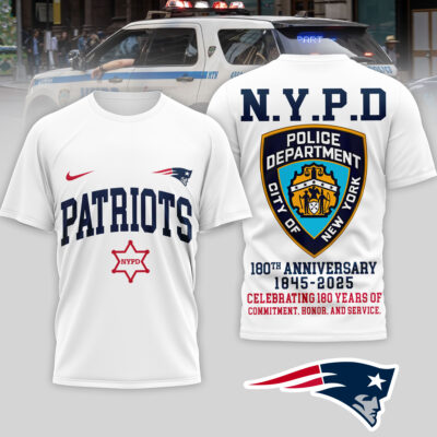 New England Patriots | Premium NFL N.Y.P.D 180th Anniversary 3D Shirt