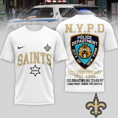New Orleans Saints | Premium NFL N.Y.P.D 180th Anniversary 3D Shirt