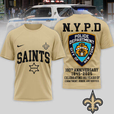 New Orleans Saints | Premium NFL N.Y.P.D 180th Anniversary 3D Shirt