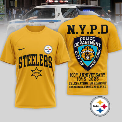 Pittsburgh Steelers | Premium NFL N.Y.P.D 180th Anniversary 3D Shirt