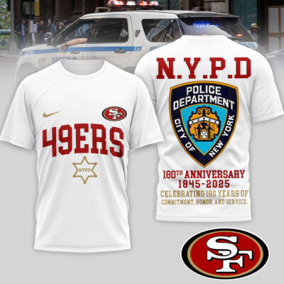 San Francisco 49ers | Premium NFL N.Y.P.D 180th Anniversary 3D Shirt