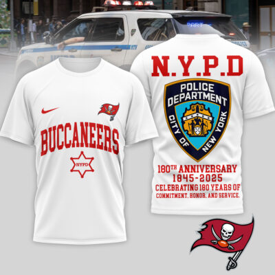 Tampa Bay Buccaneers | Premium NFL N.Y.P.D 180th Anniversary 3D Shirt