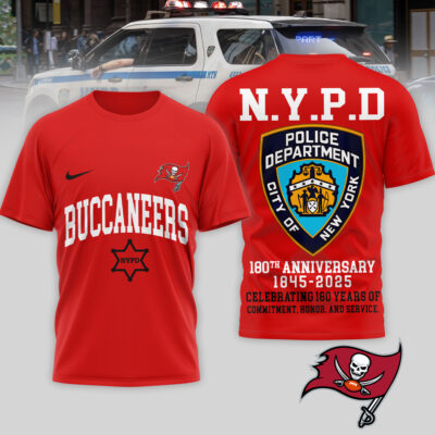 Tampa Bay Buccaneers | Premium NFL N.Y.P.D 180th Anniversary 3D Shirt