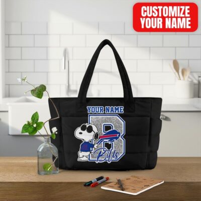 Buffalo Bills | Premium NFL Snoopy Tote Bag - Black