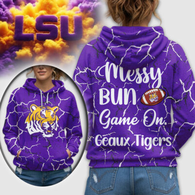 LSU Tigers | Premium NCAA Messy Bun Game On 3D Hoodie