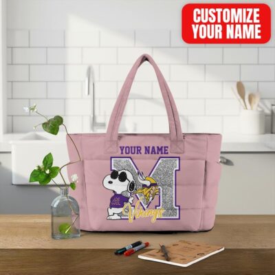 Minnesota Vikings | Premium NFL Snoopy Tote Bag