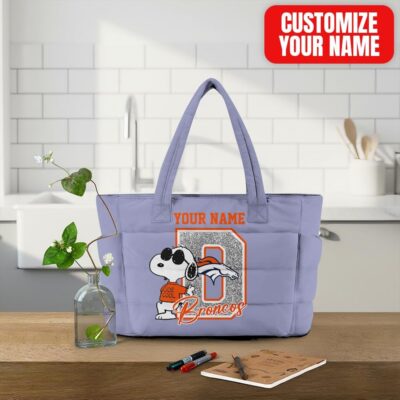 Denver Broncos | Premium NFL Snoopy Tote Bag - Purple