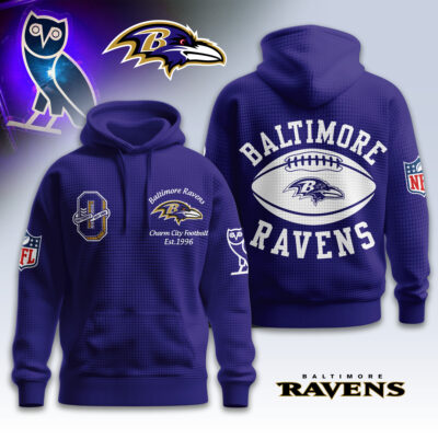 Baltimore Ravens | Premium NFL x OVO 3D Waffle Hoodie - M