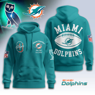 Miami Dolphins | Premium NFL x OVO 3D Waffle Hoodie - S