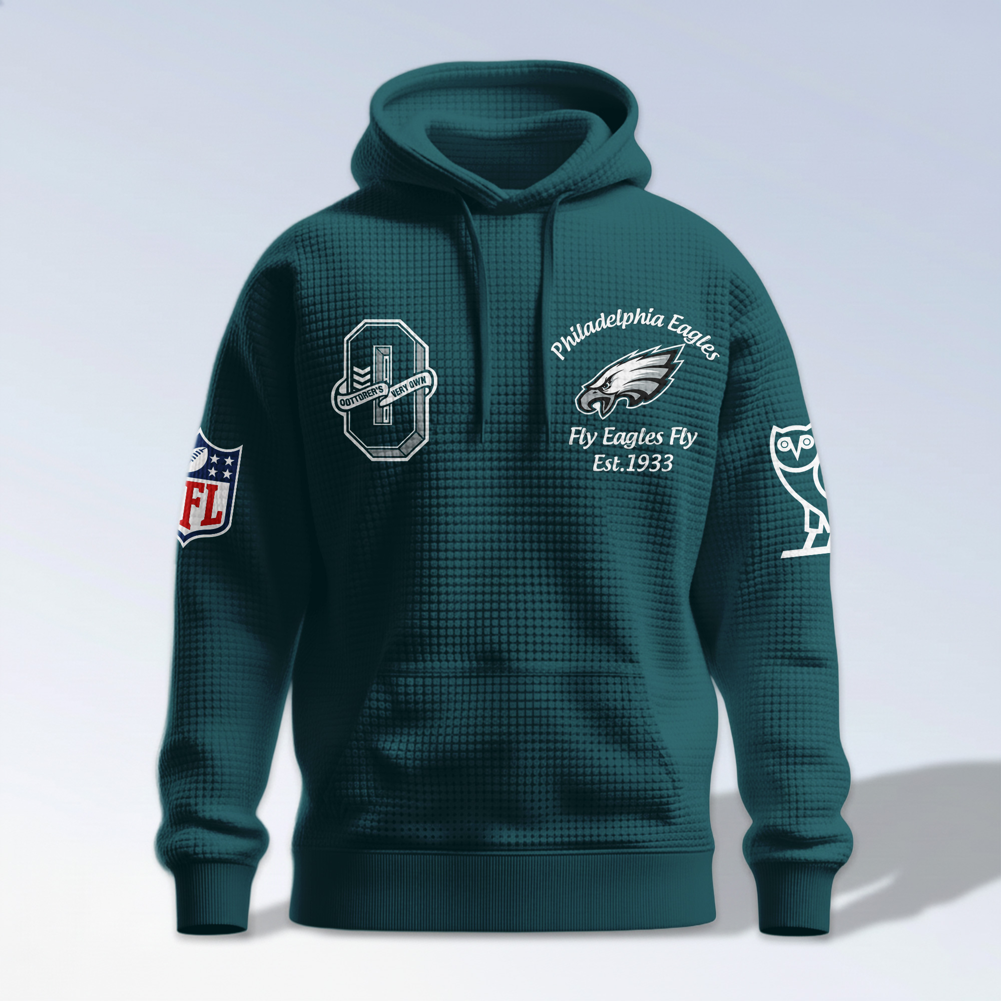 Philadelphia Eagles | Premium NFL x OVO 3D Waffle Hoodie - Image 3