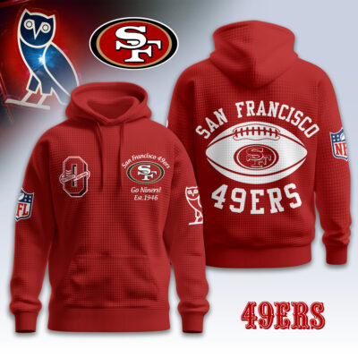 San Francisco 49ers | Premium NFL x OVO 3D Waffle Hoodie - M