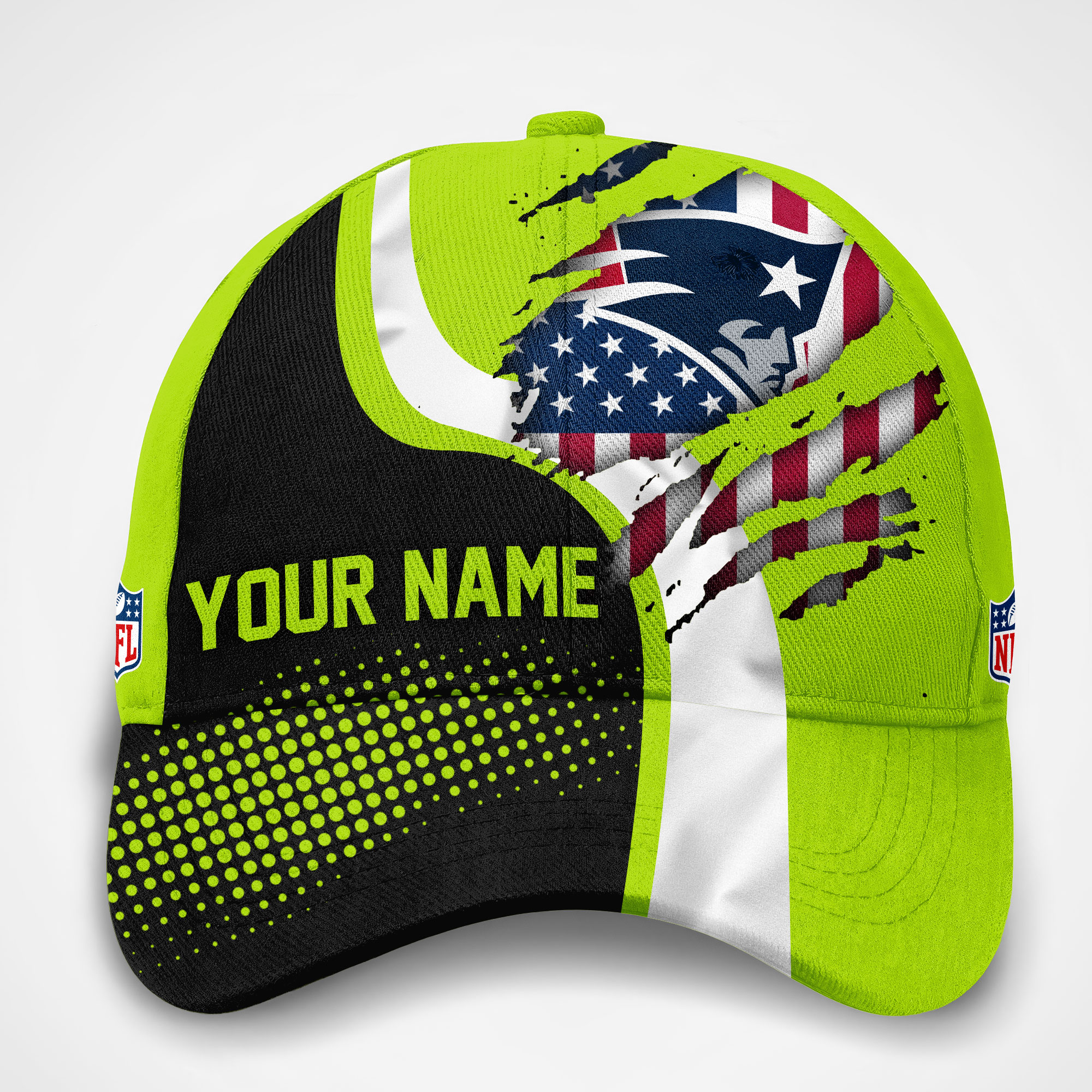 New England Patriots | Premium NFL Hi-Vis Safety Cap - Image 2