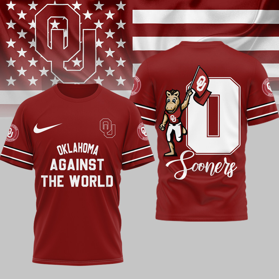 Oklahoma Sooners | Premium NCAA My Team Against The World T-shirt - Image 3