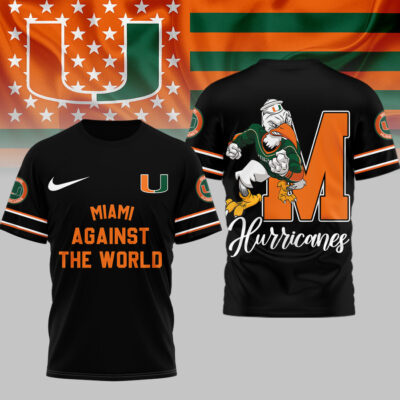 Miami Hurricanes | Premium NCAA My Team Against The World T-shirt