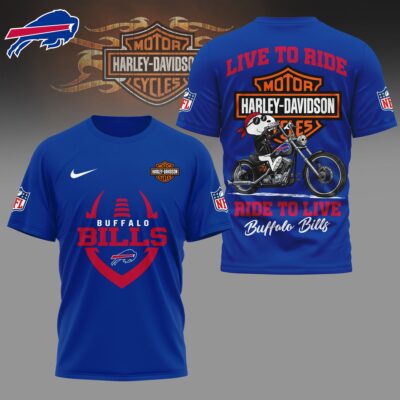 Buffalo Bills | Premium NFL Snoopy Harley Davidson 3D Shirt