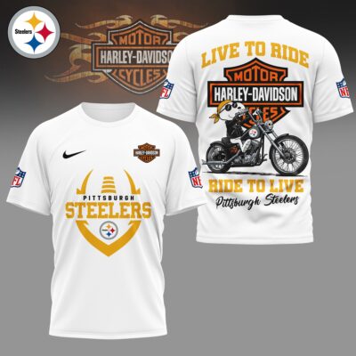 Pittsburgh Steelers | Premium NFL Snoopy Harley Davidson 3D Shirt