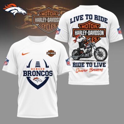 Denver Broncos | Premium NFL Snoopy Harley Davidson 3D Shirt