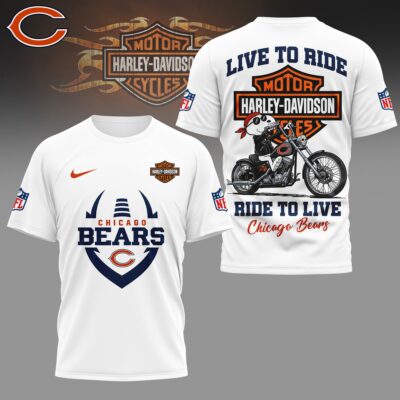 Chicago Bears | Premium NFL Snoopy Harley Davidson 3D Shirt