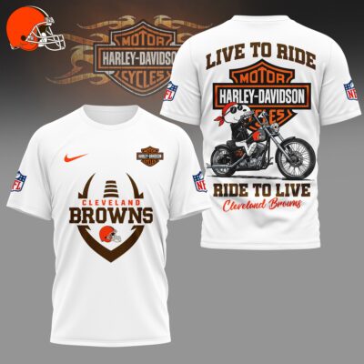 Cleveland Browns | Premium NFL Snoopy Harley Davidson 3D Shirt