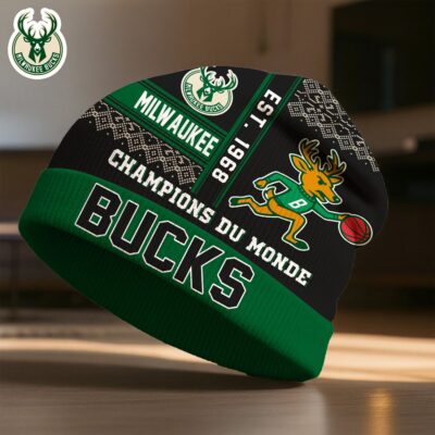 Milwaukee Bucks | Premium NBA Champions Du Monde Beanie Hat