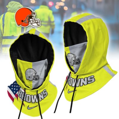 Cleveland Browns | Premium NFL Safety Hi-Vis Hooded Gaiter - 2XL
