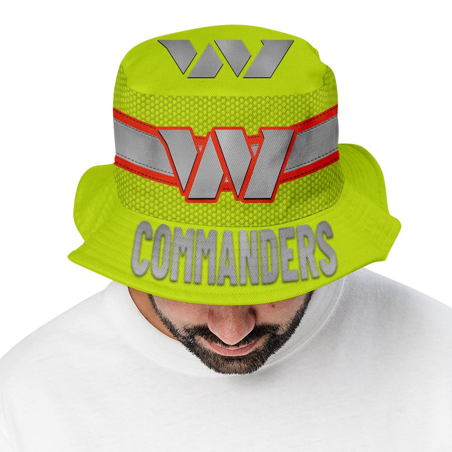 Washington Commanders | Premium NFL Hi-Vis Reflective Bucket Hat - Image 2