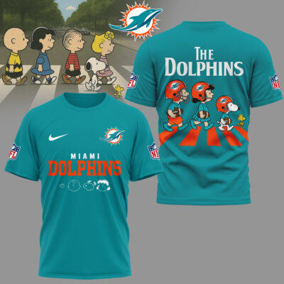 Miami Dolphins | Premium NFL Snoopy Abbey Road 3D Shirt