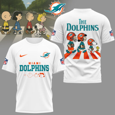 Miami Dolphins | Premium NFL Snoopy Abbey Road 3D Shirt