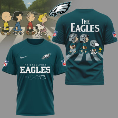 Philadelphia Eagles | Premium NFL Snoopy Abbey Road 3D Shirt