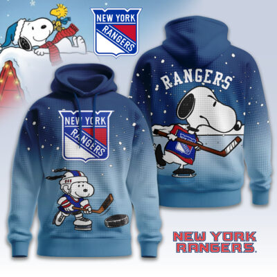 New York Rangers | Premium NHL Snoopy Hockey 3D Waffle Hoodie
