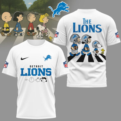 Detroit Lions | Premium NFL Snoopy Abbey Road 3D Shirt