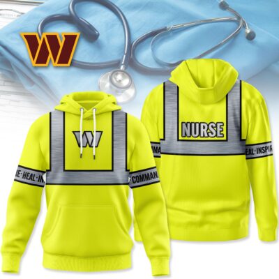 Washington Commanders | Premium NFL Nurse Safrty Hi Vis Hoodie