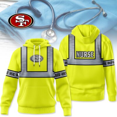 San Francisco 49ers | Premium NFL Nurse Safety Hi Vis Hoodie
