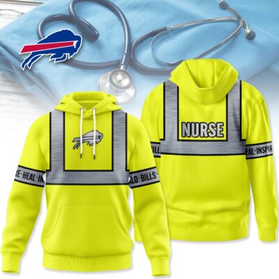 Buffalo Bills | Premium NFL Nurse Safety Hi Vis Hoodie