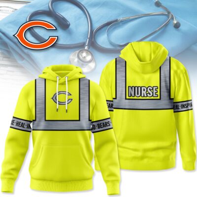 Chicago Bears | Premium NFL Nurse Safety Hi Vis Hoodie