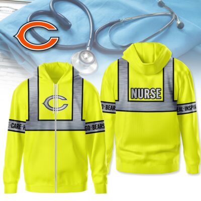Chicago Bears | Premium NFL Nurse Safety Hi Vis Hoodie