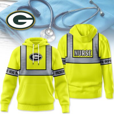Green Bay Packers | Premium NFL Nurse Safety Hi Vis Hoodie