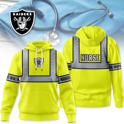 Las Vegas Raiders | Premium NFL Nurse Safety Hi Vis Hoodie