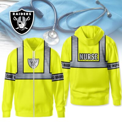 Las Vegas Raiders | Premium NFL Nurse Safety Hi Vis Hoodie