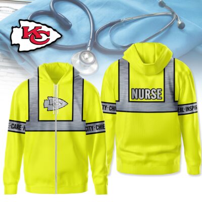 Kansas City Chiefs | Premium NFL Nurse Safety Hi Vis Hoodie